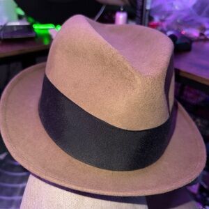 Vintage Royal Stetson Tan Fur Felt Fedora USA Made Classic Dress Hat